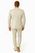 Mens Bone Slim Fit Faux Leather Suit – 1 Button Notch Lapel