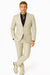 Mens Bone Slim Fit Faux Leather Suit – 1 Button Notch Lapel