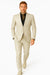 Mens Bone Slim Fit Faux Leather Suit – 1 Button Notch Lapel