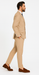 Mens "Bronze - Tan Pinstripe - Camel" Double Breasted Pinstripe Suit - Flat Front Pant