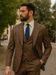 Men’s Classic Brown Three-Piece Suit – Business & Wedding Wear