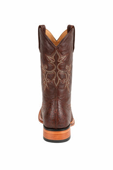 Men's King Exotic Elephant Skin Boots With Saddle Square Toe Handcrafted Brown (48177007) - Image 3