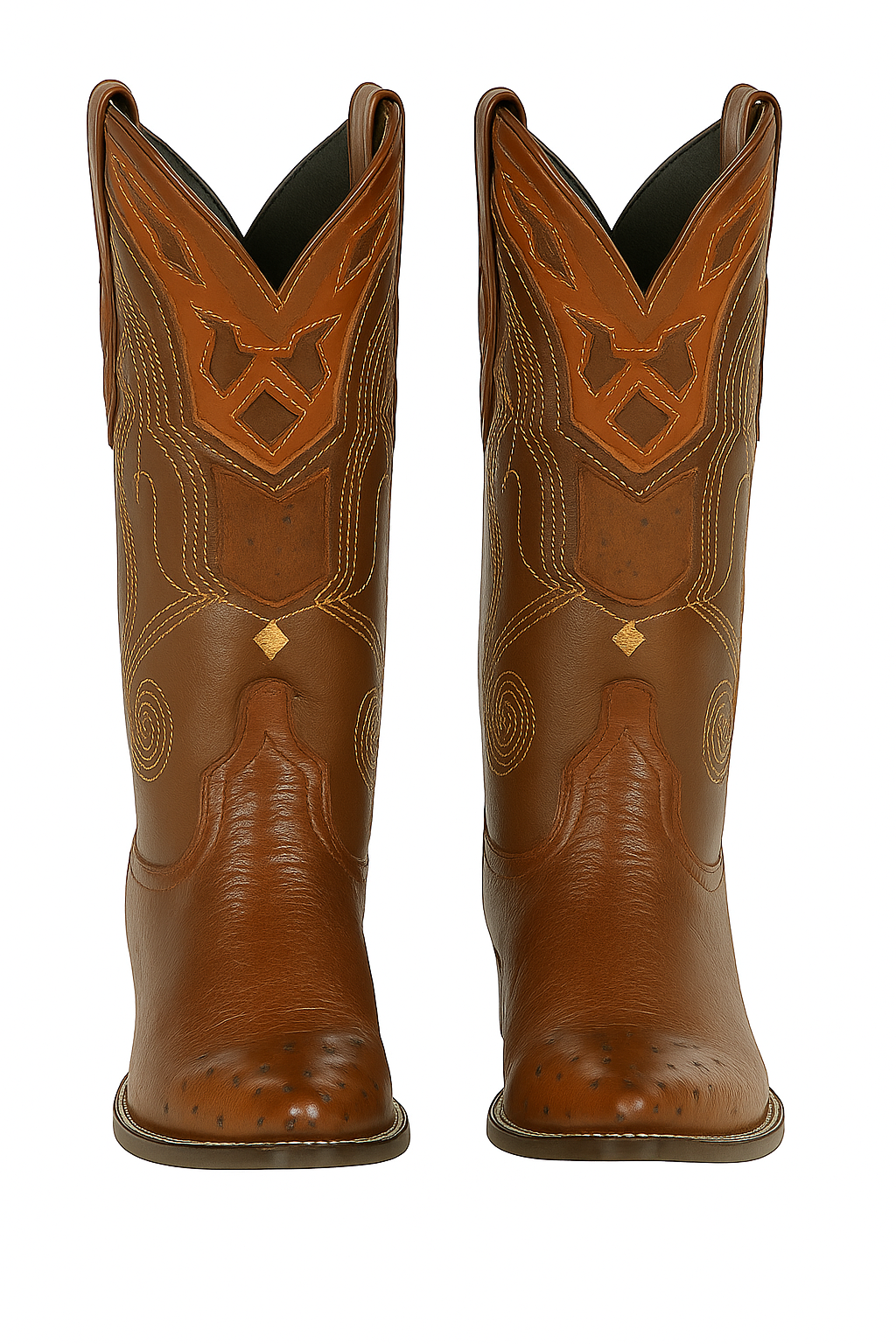 Men's Wild West Smooth Ostrich Skin 3X Toe Boots 29504-B - Image 7