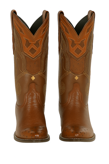 Men's Wild West Smooth Ostrich Skin 3X Toe Boots 29504-B