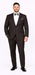 Men's Brown Plaid Slim Fit Suit – Peak Lapel Jacket & Tapered Pants