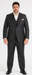 Vitali Brand Suits - Men's  Brown Slim Fit Sharkskin Shiny Vested 3 Piece Suit
