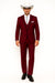 SKU#JA60892 Country Tuxedos For Weddings Mens Traje Vaquero Suit - Burgundy Tuxedo