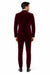Velvet Suit Matching Velvet Pants - Burgundy Suit