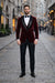 Men'S Burgundy ~ Wine ~ Maroon Color Big And Tall Blazers Cheap Priced Velvet ~ Velour Clearance Blazer / Sport Coat