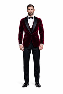 Men'S Burgundy ~ Wine ~ Maroon Color Big And Tall Blazers Cheap Priced Velvet ~ Velour Clearance Blazer / Sport Coat
