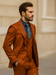 Designer Orange 3-Piece Suit – Elegant Men’s Formal Attire