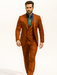 Designer Orange 3-Piece Suit – Elegant Men’s Formal Attire