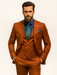Designer Orange 3-Piece Suit – Elegant Men’s Formal Attire