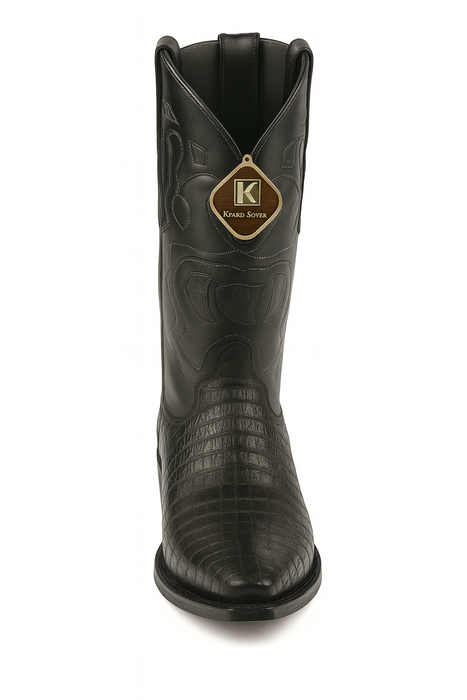 King Exotic Men's Caiman Belly Snip Toe Boots