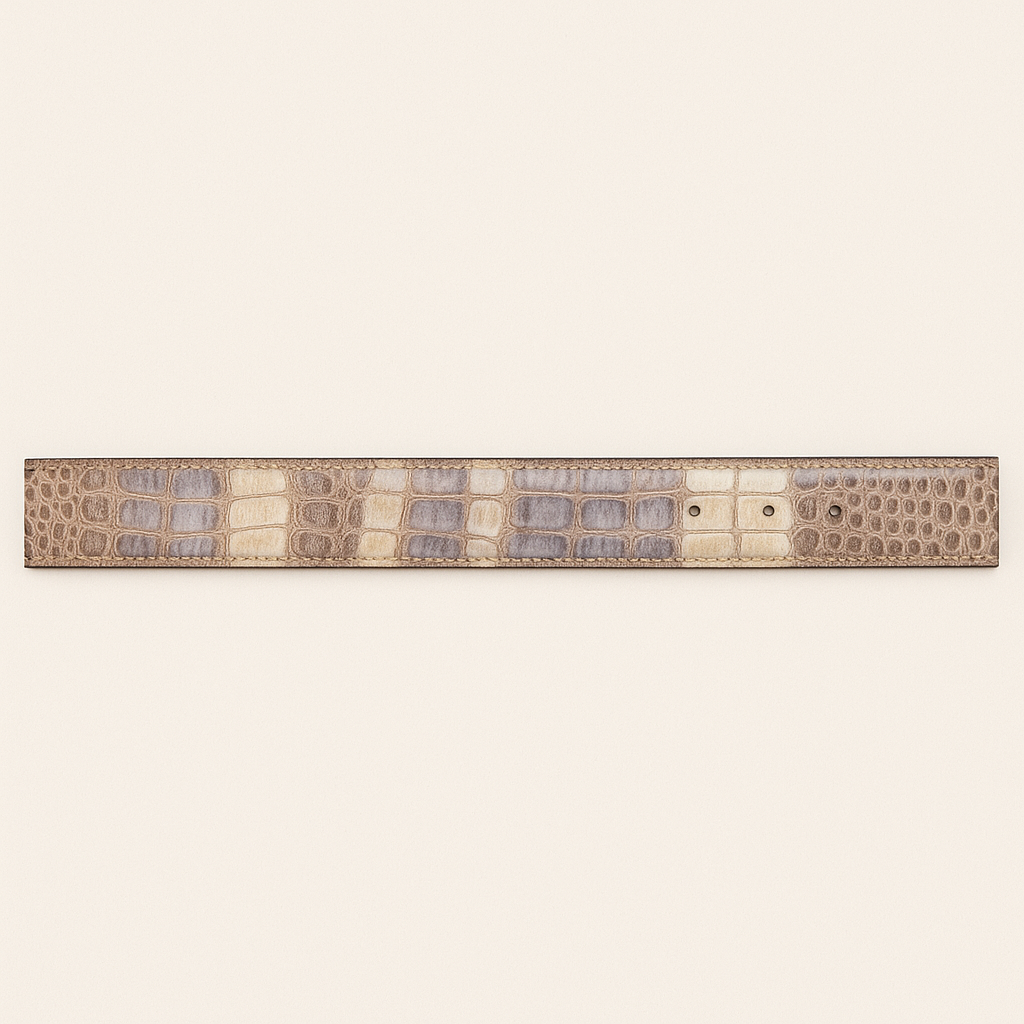 Men's Wild West Caiman Belly Skin Cowboy Belt 2C118249 - Image 3
