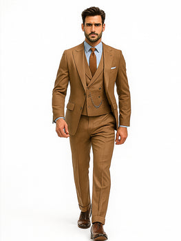 Designer Brown Three-Piece Suit – Business & Wedding Attire - Image 6