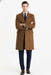 Men’s Camel Brown Wool Overcoat – Classic Long Dress Coat for Business and Casual Wear in Vecuna Color