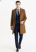 Men’s Camel Brown Wool Overcoat – Classic Long Dress Coat for Business and Casual Wear in Vecuna Color