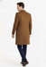 Men’s Camel Brown Wool Overcoat – Classic Long Dress Coat for Business and Casual Wear in Vecuna Color