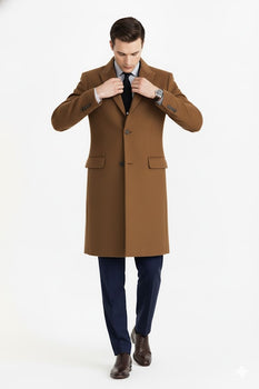 mens long wool dress coats Men's Classic Gray Plaid Wool Blend Overcoat, Long Style, All Sizes, Gray