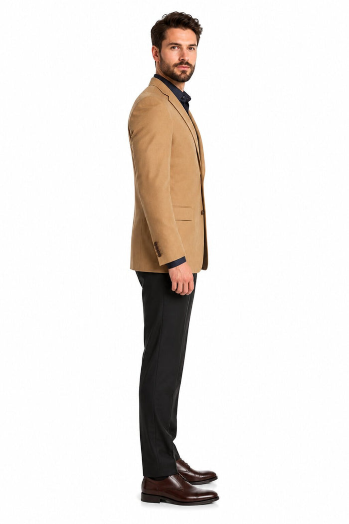 Men's Extra Long Outerwear Coat Camel