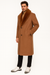 Mens Cashmere Blend Vicuna Light Brown - Dark Camel Coat Full length - Cashmere Overcoat