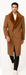 Mens Cashmere Blend Vicuna Light Brown - Dark Camel Coat Full length - Cashmere Overcoat