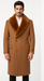 Mens Cashmere Blend Vicuna Light Brown - Dark Camel Coat Full length - Cashmere Overcoat