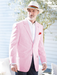 Mens Seersucker Blazer in Color "Color" - Summer Fabric Casual look Sportcoat Jacket 2 Button Notch Lapel
