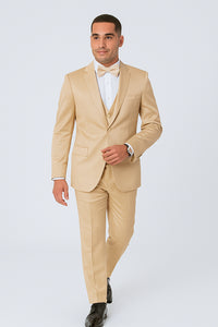 Mens Modern Fit Shiny Sharkskin Suit in Purple