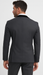 Men's Charcoal Gray 3-Piece Suit with Black Velvet Lapel – Formal Business and Wedding Attire - Gray Tuxedo