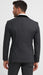Men's Charcoal Gray 3-Piece Suit with Black Velvet Lapel – Formal Business and Wedding Attire - Gray Tuxedo