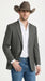Mens Charcoal Gray Pinstripe Western Blazer – Classic Cowboy Style Jacket for Business, Formal and Smart Casual Wear