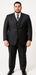 Vitali Brand Suits - Men's Charcoal  Regular Fit Vested Suit
