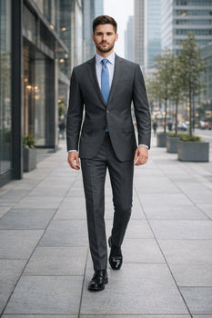 Slim Fit Tiglio Wool Suit – Modern Tailored Two-Piece Formal Suit