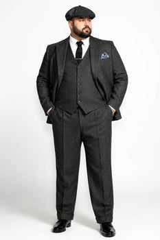Mens Great Gatsby Outfit - 1920s Gangster Outfit Look in Charcoal