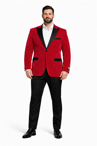 Men's Cheap Priced Velvet ~ Velour Clearance Fuchsia Big And Tall Blazers Blazer / Sport Coat - Image 6