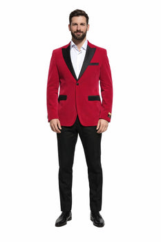 Men's Cheap Priced Velvet ~ Velour Clearance Fuchsia Big And Tall Blazers Blazer / Sport Coat