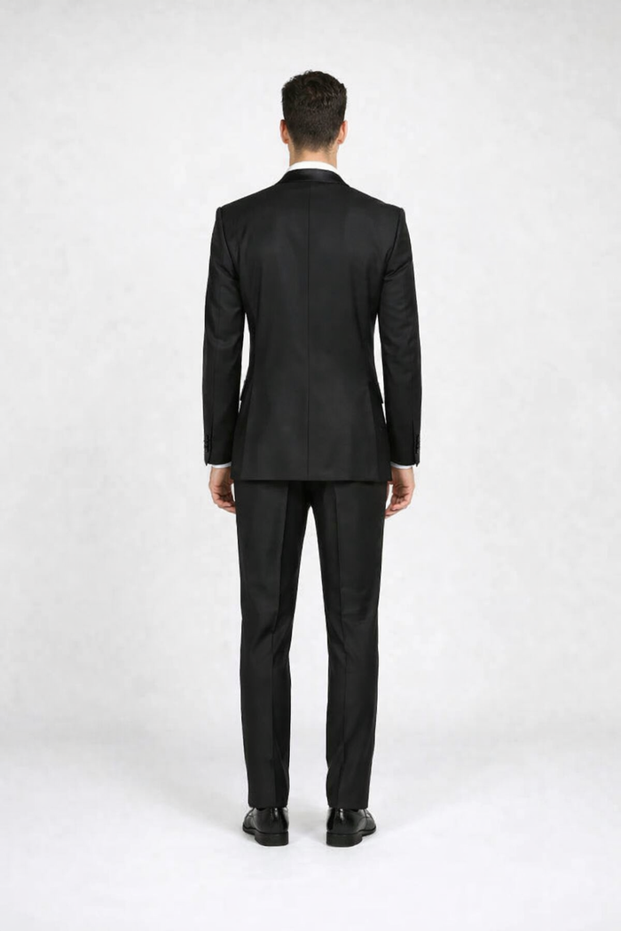 Men'S Classic Black Two Button Tuxedos