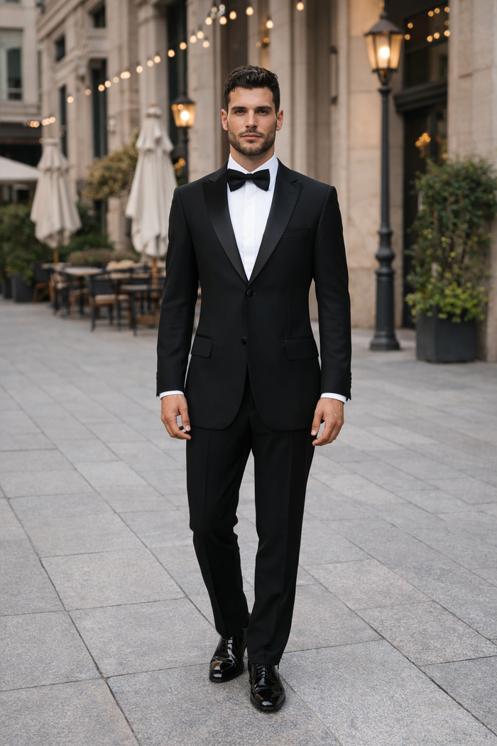 Men'S Classic Black Two Button Tuxedos