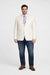 Men's Classic Fit 2 Button White Solid Linen Sport Coat Blazer