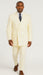 Mens Classic Poplin Double Breasted Suit in Ivory