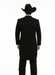 Mens Classic Western Cowboy Tail Tuxedo in Black