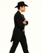 Mens Classic Western Cowboy Tail Tuxedo in Black