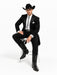 Mens Classic Western Cowboy Tail Tuxedo in Black