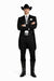 Mens Classic Western Cowboy Tail Tuxedo in Black