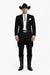 Mens Classic Western Cowboy Tail Tuxedo in Black