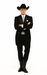Mens Classic Western Cowboy Tail Tuxedo in Black