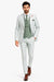 Statement Mens Modern Fit 3 Piece 100% Super 200s Wool Classic Windowpane Suit – Double Breasted Vest