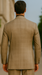 Mens Classic Wool Feel Double Breasted Glen Plaid Suit in Tan